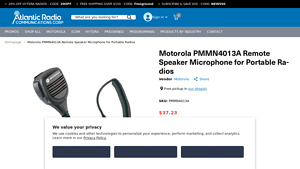Motorola - PMMN4013A Remote Speaker Microphone