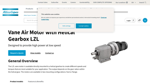 Atlas Copco - Vane Air Motor with Helical Gearbox LZL