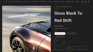 Aura Vinyl - Gloss Black To Red Shift