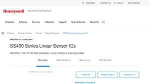 Honeywell - SS490 Series Hall-Effect Devices