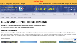 A Vinyl Fence - Black Vinyl Horse Fencing