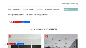 Backsplash - Black Quartz Countertops