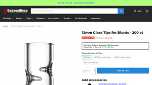 Badass Glass - 12mm Glass Tips for Blunts
