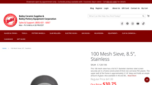 Bailey Ceramic Supply - 100 Mesh Sieve