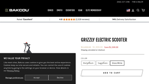 Bakcou - Grizzly Off-Road Electric Scooter