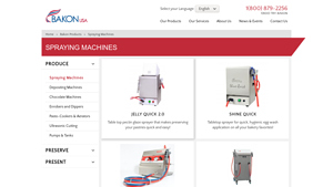 Bakon USA - Innovative Sprayers for Pastry and Food Preservation
