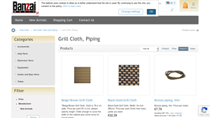 Banzai Music - Grill Cloth and Piping Products