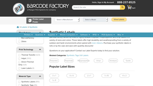 Barcode Factory - Synthetic Labels