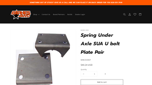 Barnes 4WD - Spring Under Axle SUA U Bolt Plate Pair