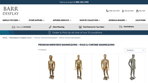Barr Display - Premium Mirrored Mannequins