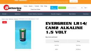 Evergreen - AM2 LR14 C Alkaline Battery