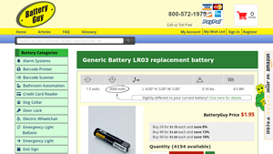 BatteryGuy - Generic LR03 Replacement Battery