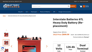 Enersys - Interstate Batteries 6TL Heavy Duty Battery