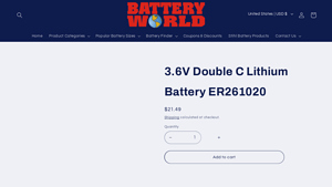 Battery World - 3.6V Double C Lithium Battery ER261020