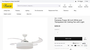 Fanaway - Fraser 48-inch Ceiling Fan with Light