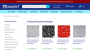 Beadtin - Crystal Transparent 8mm Faceted Round Beads