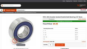 Bearings - 1616-2RS Double Sealed Radial Ball Bearing