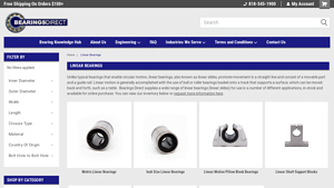 Bearings Direct - Linear Roller & Ball Bearings