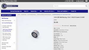 Bearings Direct - 1616-2RS Ball Bearing