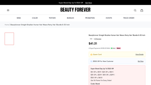 Beautyforever - Straight Human Hair Weave