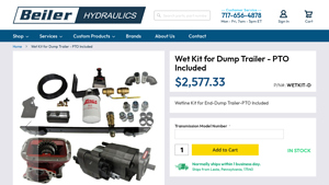 Beiler Hydraulics - Wet Kit for Dump Trailer