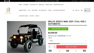 Belmonte Bikes - Mini Jeep 200cc Willys Edition