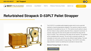 Best Packaging - Refurbished Strapack D-53PLT Pallet Strapper
