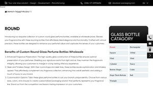 Bi-Packaging - Custom Round Glass Perfume Bottles