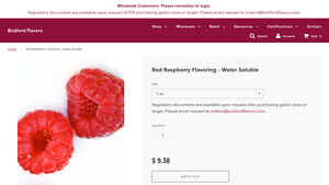 Bickford Flavors - Red Raspberry Flavoring