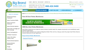 Big Brand Water - Dow Filmtec Reverse Osmosis Membranes