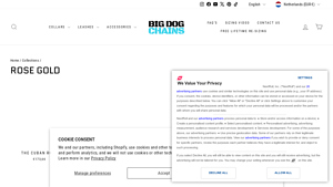 Big Dog Chains - Rose Gold Cuban Link Dog Collars