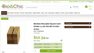 Bio and Chic - Bamboo Reusable Square Card Holder