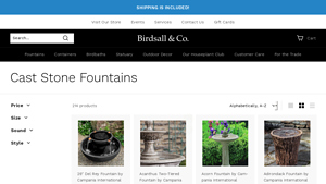 Birdsall Garden - Cast Stone Fountains Collection