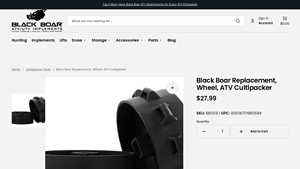 Black Boar - Replacement Wheel ATV Cultipacker