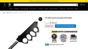 Blade City - VT 1918 Trench Knuckle OTF Knife