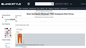 Blankstyle - Wholesale Plain Sweatpants