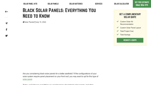 Go Green Solar - Black Solar Panels