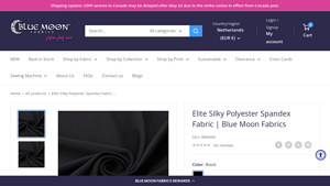 Blue Moon Fabrics - Elite Silky Polyester Spandex Fabric