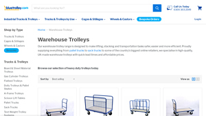 Blue Trolley - Flatbed Trolley with Open Handle