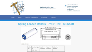 BNB Industries - Spring Loaded Rollers