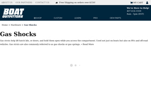Boat Outfitters - Marine Gas Shocks
