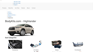 Bodykits.com - Toyota Highlander Body Kits