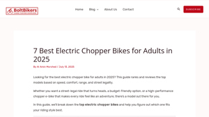 Bolt Bikers - Top Electric Chopper Bikes