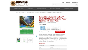 Xerox® - Revolution NeverTear™ White Synthetic Matte Paper