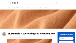 Bryden Apparel - Slub Fabric