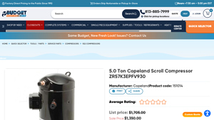 Copeland - 5.0 Ton Scroll Compressor