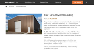 Buildings Guide - 50x100x20 Metal Building
