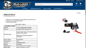 Bulldog Winch Co. - 3000lb ATV Winch