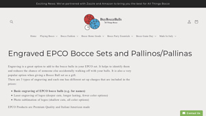 EPCO - Engraved Bocce Ball Sets