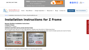 Buy Home Blinds - Z Frame Installation Guide